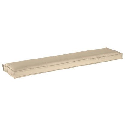 Cuscino per pallet Beige 180 x 40 x 8 cm Tessuto Oxford