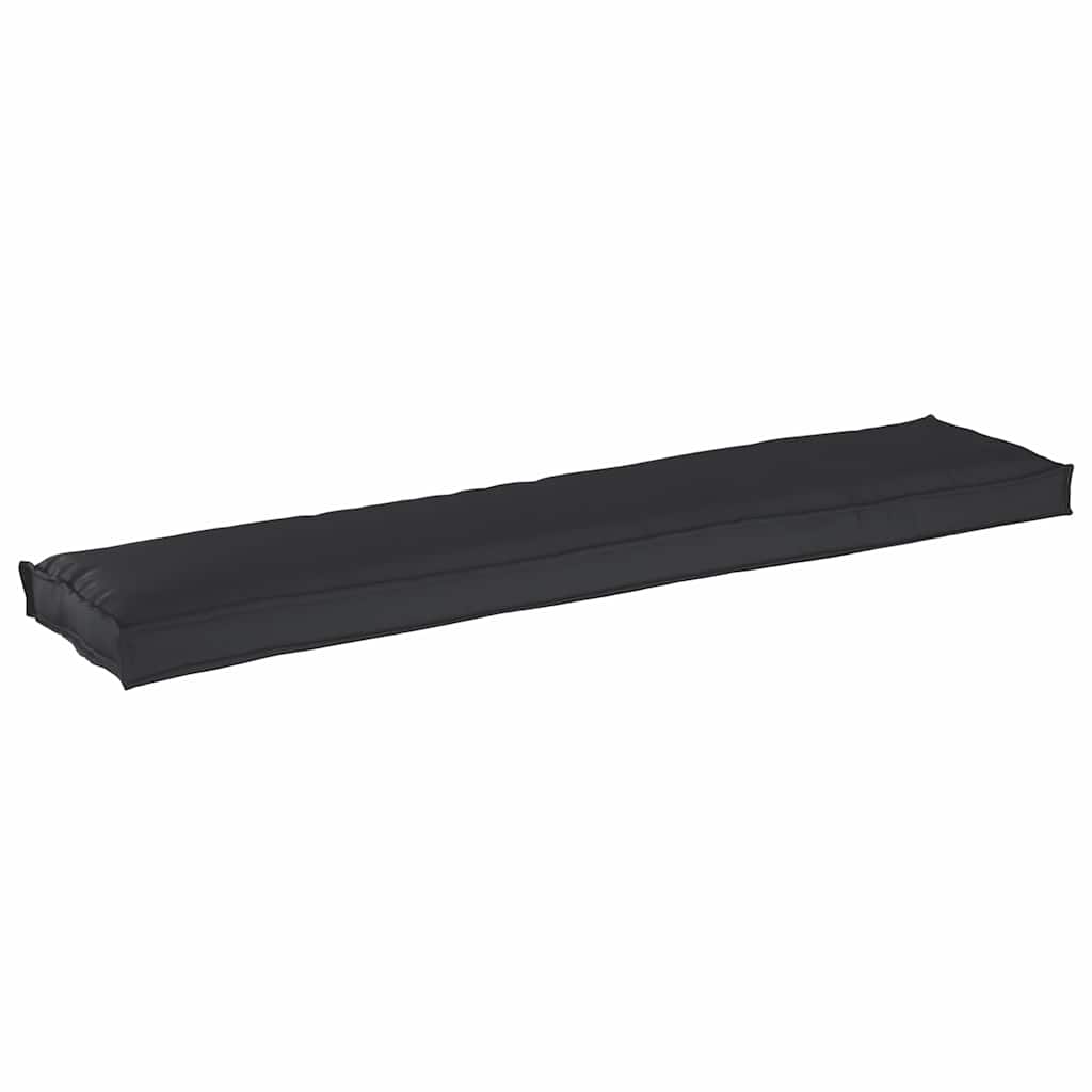 Cuscino per pallet Nero 180 x 40 x 8 cm Tessuto Oxford