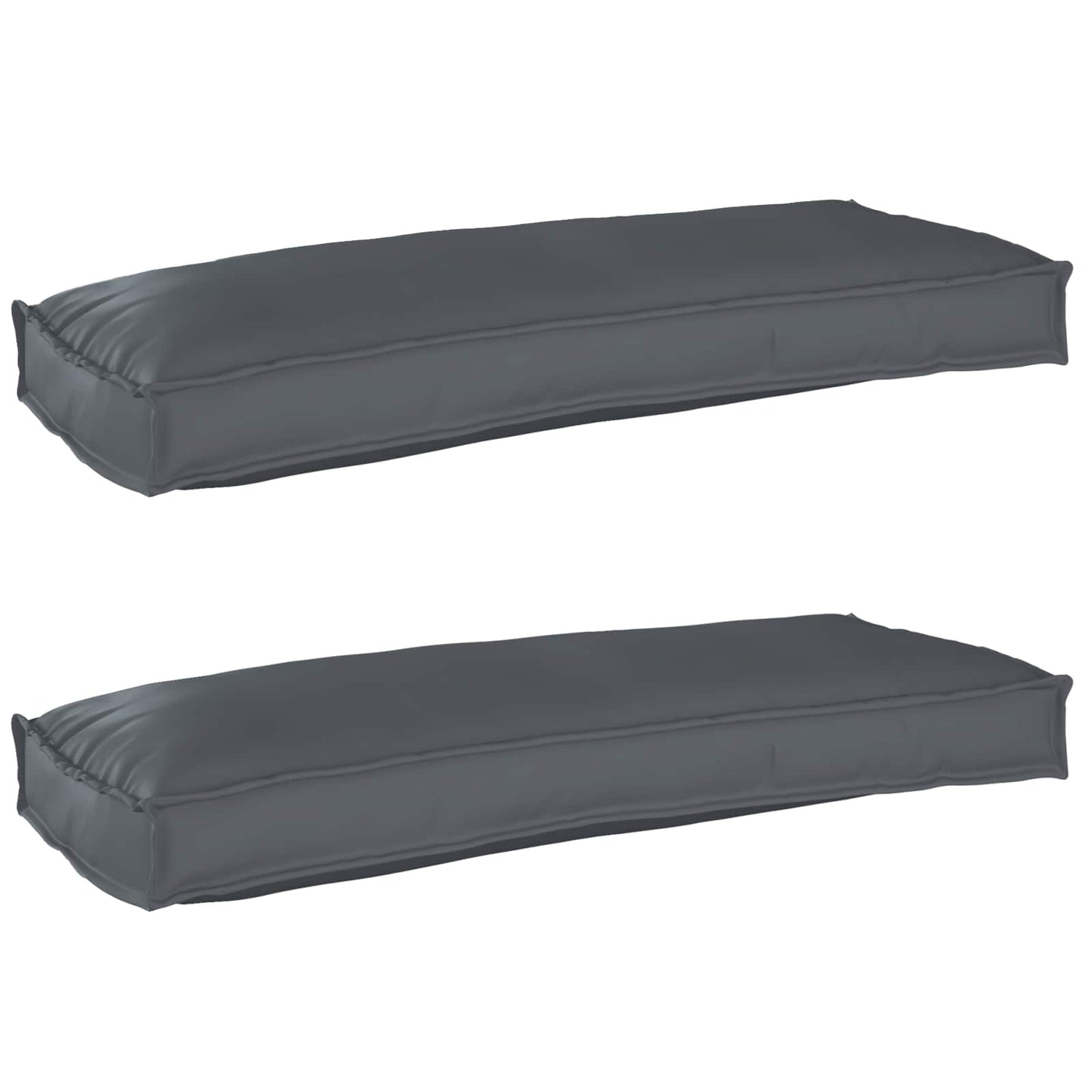 Set di Cuscini per Pallet 2 pcs Antracite 100 x 40 x 8 cm