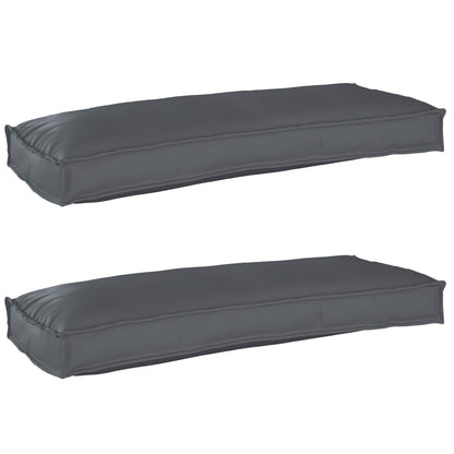 Set di Cuscini per Pallet 2 pcs Antracite 100 x 40 x 8 cm
