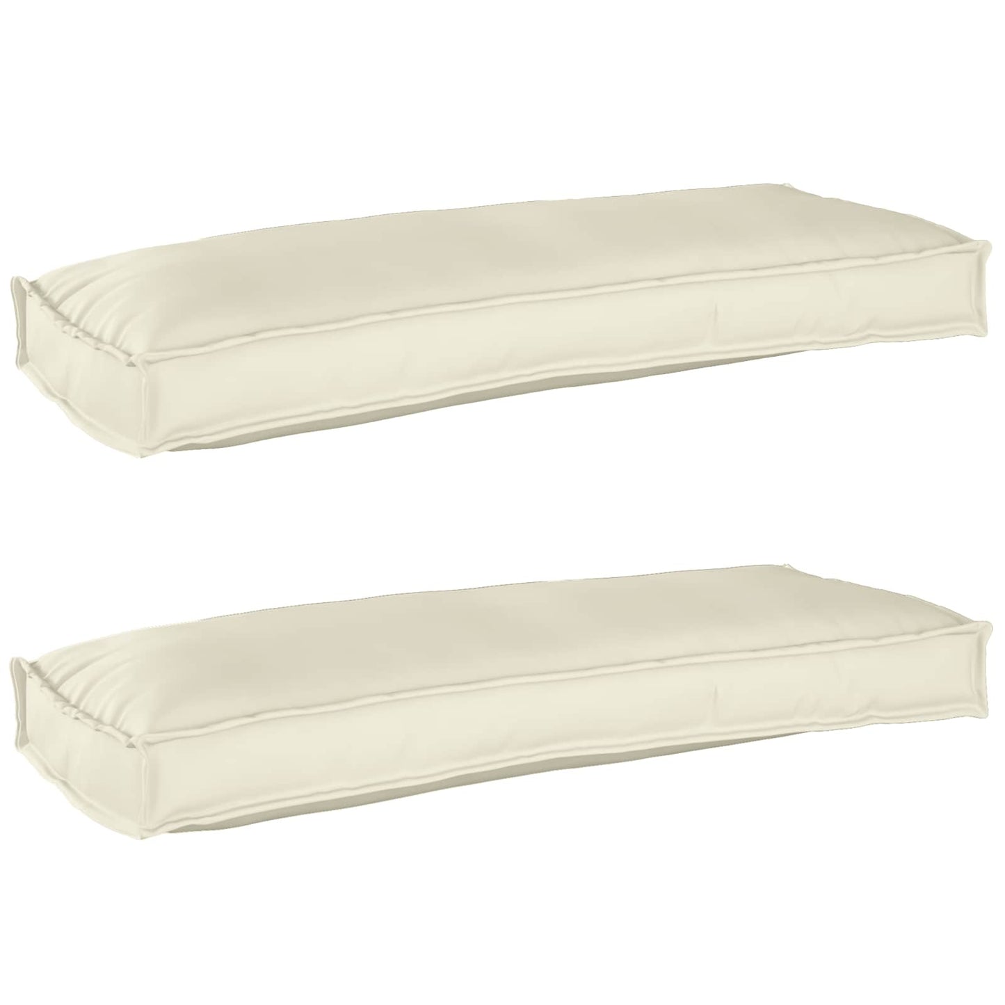 Set di Cuscini per Pallet 2 pcs Crema 100 x 40 x 8 cm