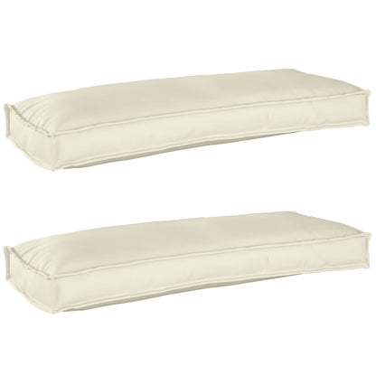 Set di Cuscini per Pallet 2 pcs Crema 100 x 40 x 8 cm