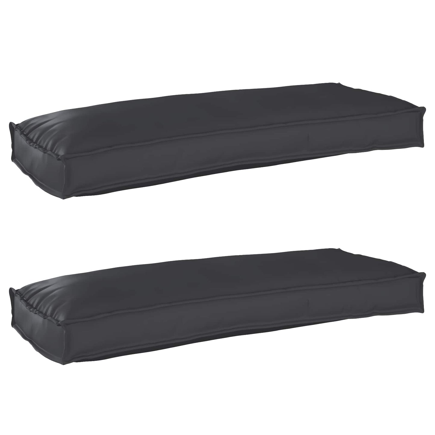 Set di Cuscini per Pallet 2 pcs Nero 100 x 40 x 8 cm