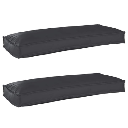 Set di Cuscini per Pallet 2 pcs Nero 100 x 40 x 8 cm