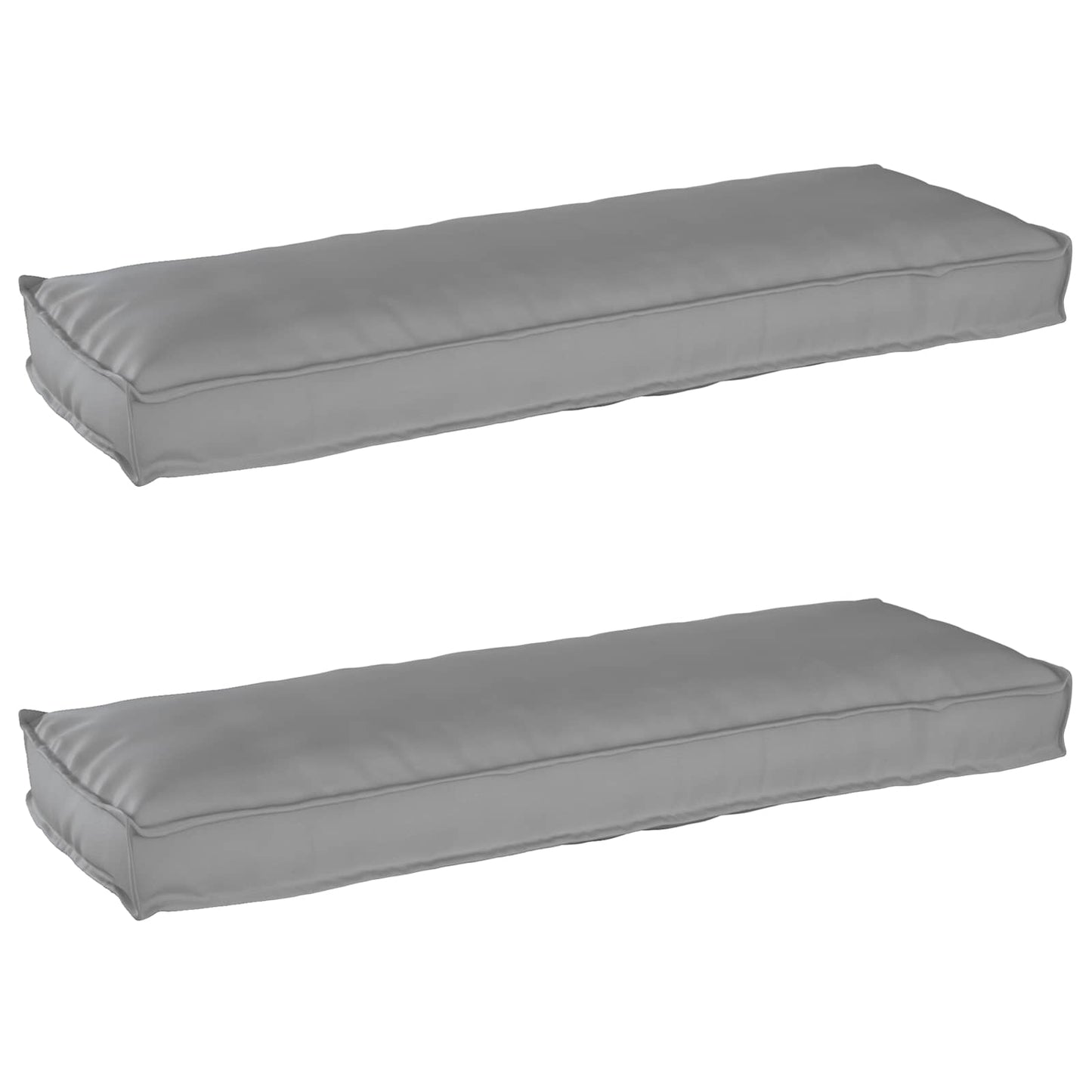 Set di Cuscini per Pallet 2 pcs Grigio 120 x 40 x 8 cm