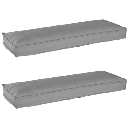 Set di Cuscini per Pallet 2 pcs Grigio 120 x 40 x 8 cm