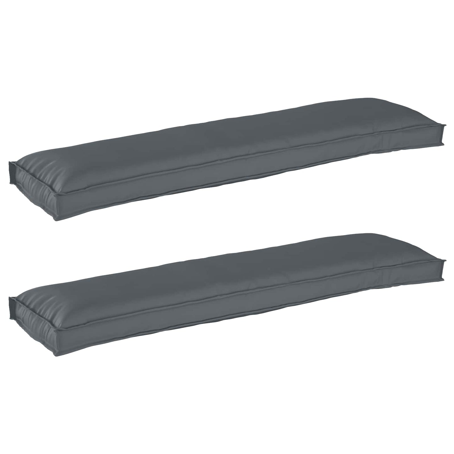 Set di Cuscini per Pallet 2 pcs Antracite 150 x 40 x 8 cm