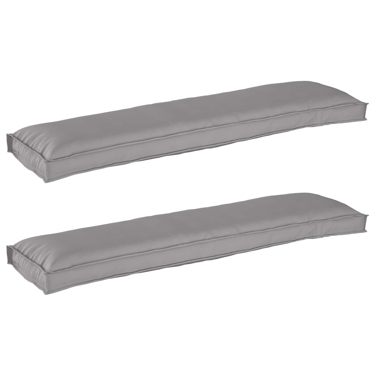 Set di Cuscini per Pallet 2 pcs Grigio 150 x 40 x 8 cm