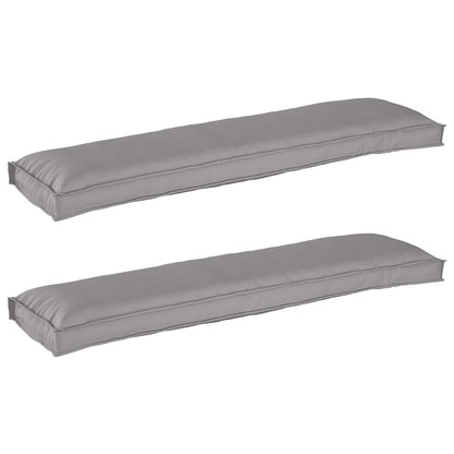 Set di Cuscini per Pallet 2 pcs Grigio 150 x 40 x 8 cm