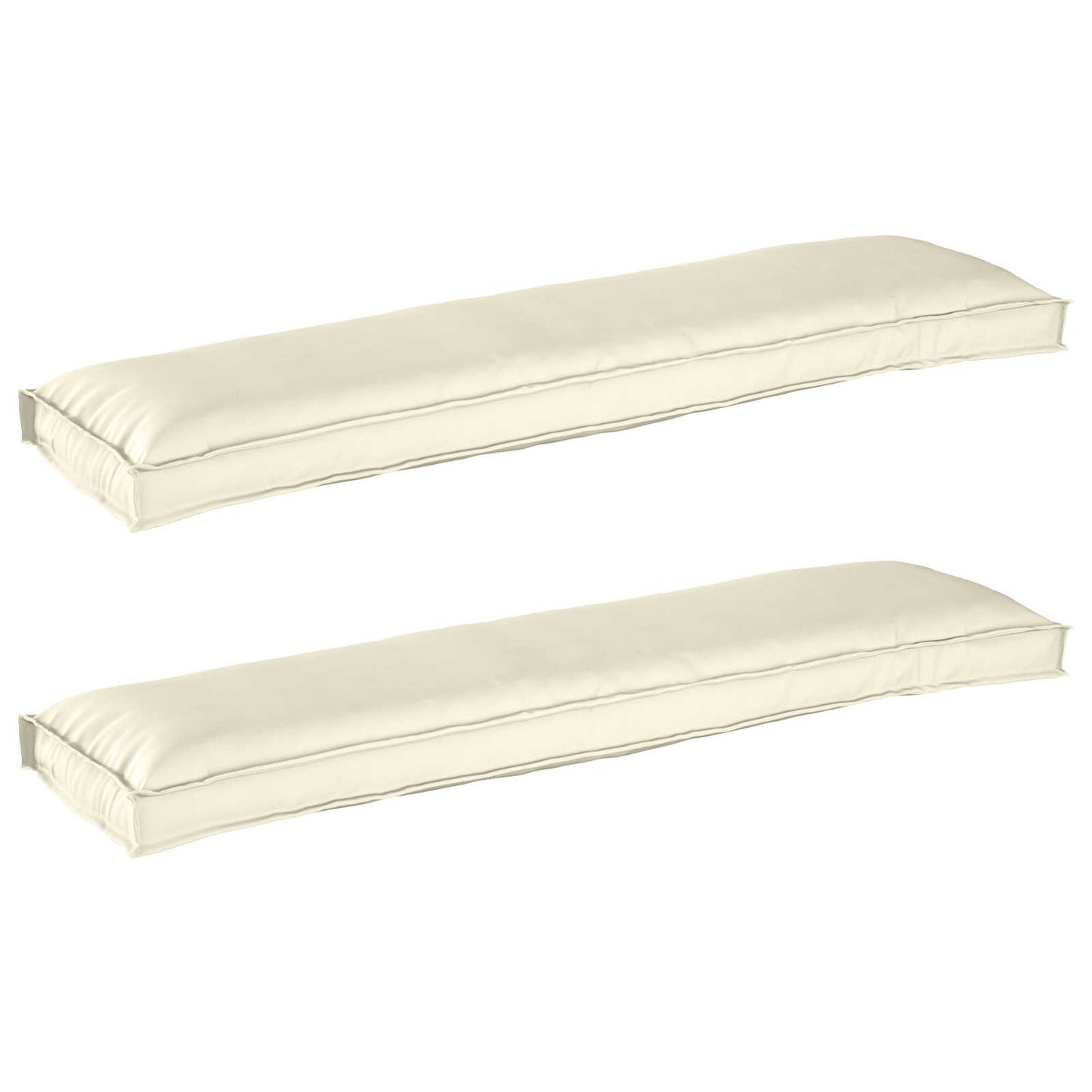 Set di Cuscini per Pallet 2 pcs Crema 150 x 40 x 8 cm