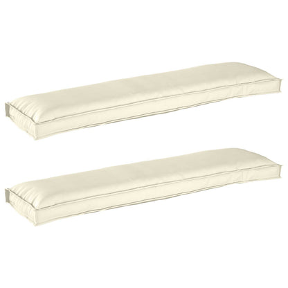 Set di Cuscini per Pallet 2 pcs Crema 150 x 40 x 8 cm