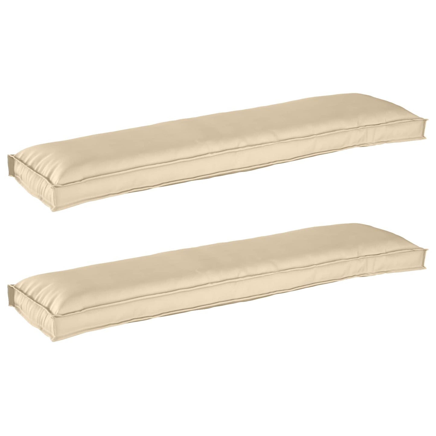 Set di Cuscini per Pallet 2 pcs Beige 150 x 40 x 8 cm