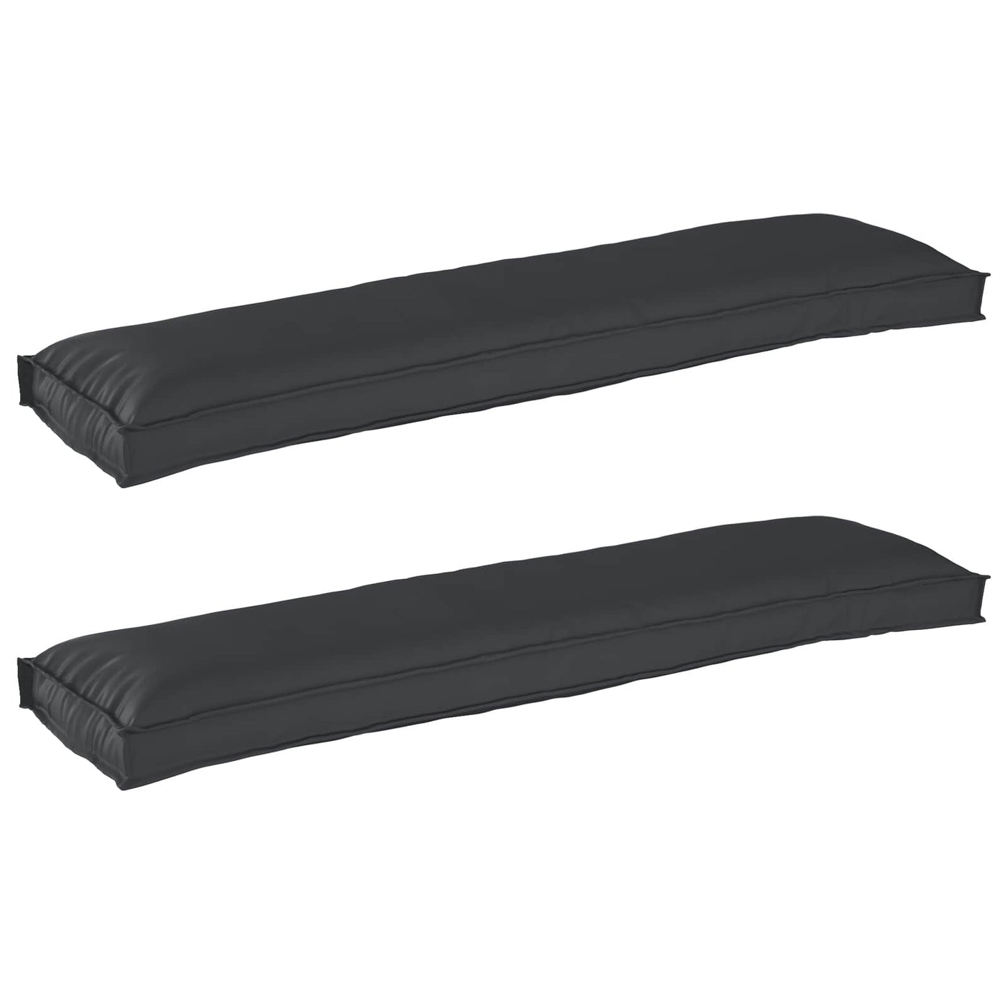 Set di Cuscini per Pallet 2 pcs Nero 150 x 40 x 8 cm