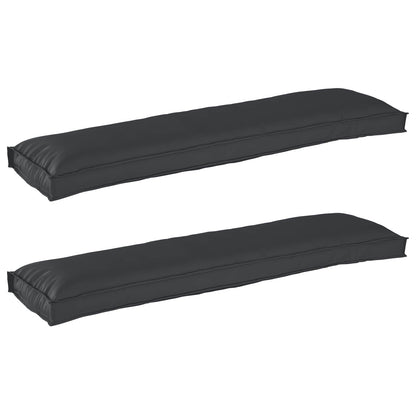 Set di Cuscini per Pallet 2 pcs Nero 150 x 40 x 8 cm