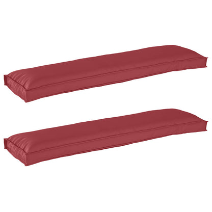 Set di Cuscini per Pallet 2 pcs Rosso Vino 150 x 40 x 8 cm
