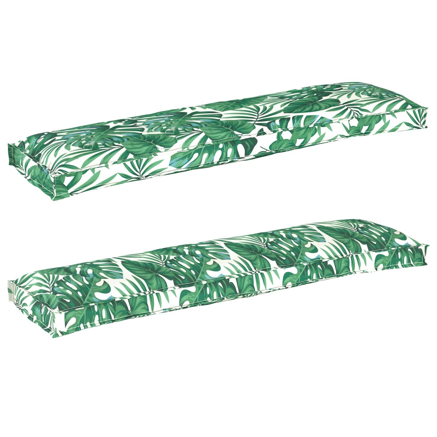 Set di Cuscini per Pallet 2 pcs Motivo Foglia 150 x 40 x 8 cm