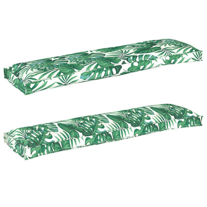 Set di Cuscini per Pallet 2 pcs Motivo Foglia 150 x 40 x 8 cm