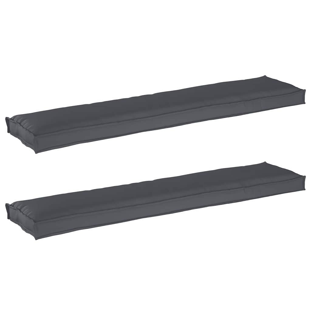 Set di Cuscini per Pallet 2 pcs Antracite 180 x 40 x 8 cm