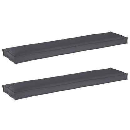Set di Cuscini per Pallet 2 pcs Antracite 180 x 40 x 8 cm