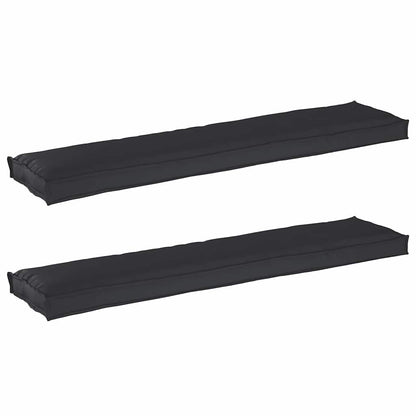 Set di Cuscini per Pallet 2 pcs Nero 180 x 40 x 8 cm