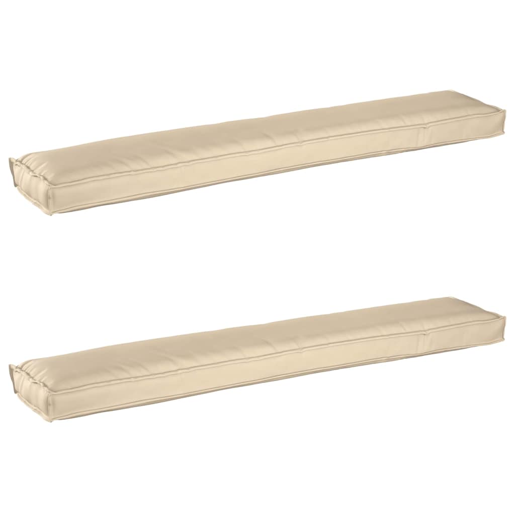 Set di Cuscini per Pallet 2 pcs Beige 200 x 40 x 8 cm