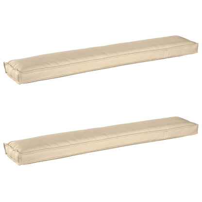 Set di Cuscini per Pallet 2 pcs Beige 200 x 40 x 8 cm