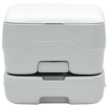 Toilette da Campeggio Grigio e Bianco 41,5 x 36,5 x 30 cm