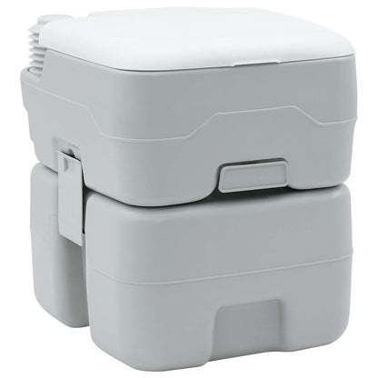 Toilette da Campeggio Grigio e Bianco 41,5 x 36,5 x 42 cm