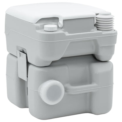 Toilette da Campeggio Grigio e Bianco 41,5 x 36,5 x 42 cm