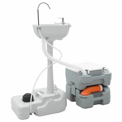 Set di toilette per il campeggio 2 pcs Grigio
