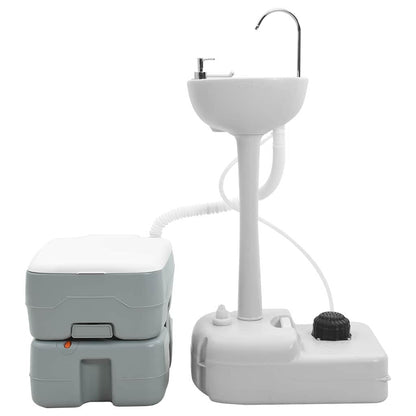 Set di toilette per il campeggio 2 pcs Grigio