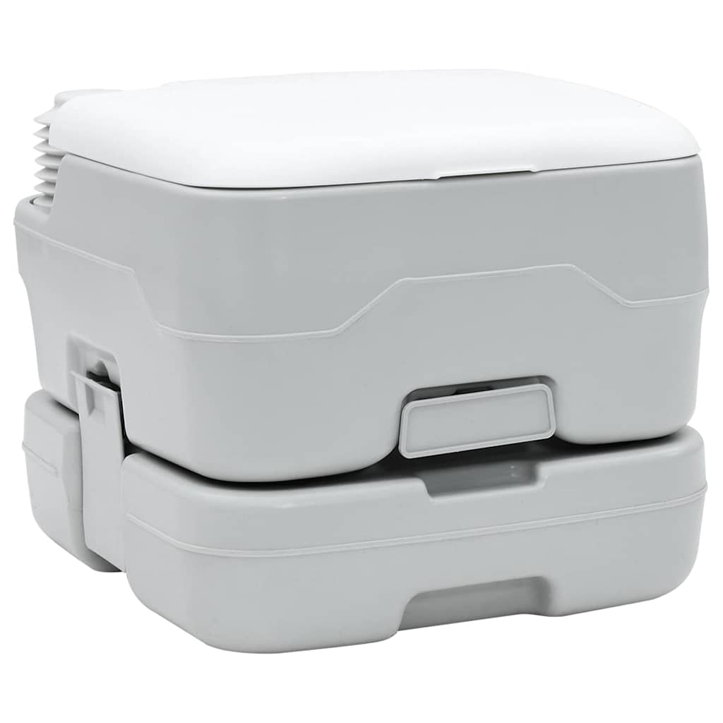 Set di toilette per il campeggio 2 pcs Grigio e Bianco