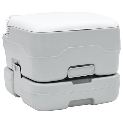 Set di toilette per il campeggio 2 pcs Grigio e Bianco