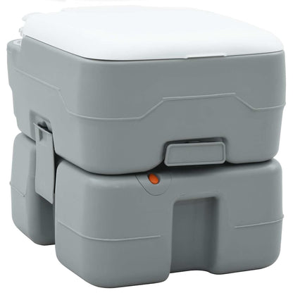 Toilette da Campeggio Grigio e Bianco 41,5 x 36,5 x 37,5 cm