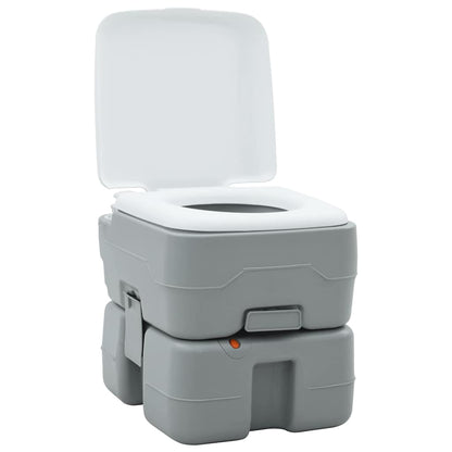 Toilette da Campeggio Grigio e Bianco 41,5 x 36,5 x 37,5 cm
