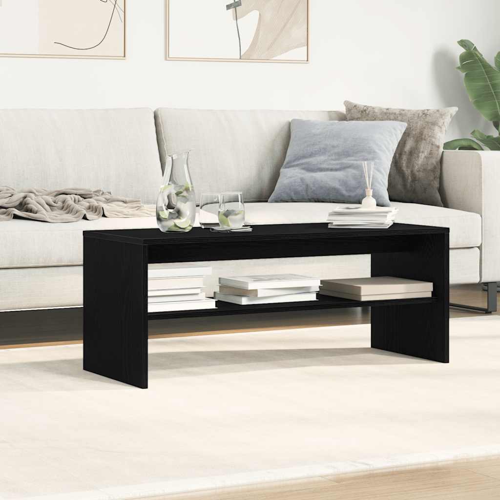 Mobile Porta TV Rovere Nero 100x40x40 cm in Legno Multistrato