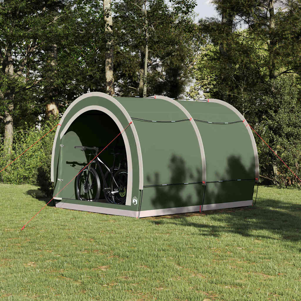 Tenda porta biciclette con tetto Verde 256 x 222 x 182 cm