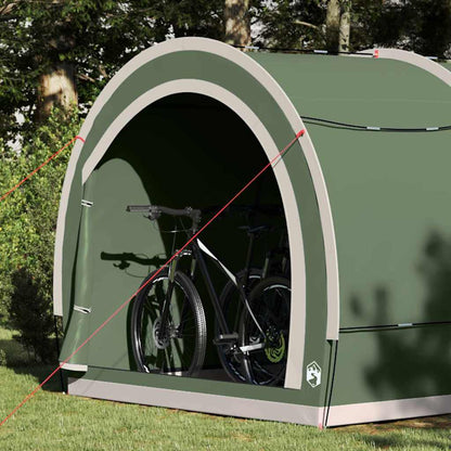 Tenda porta biciclette con tetto Verde 256 x 222 x 182 cm