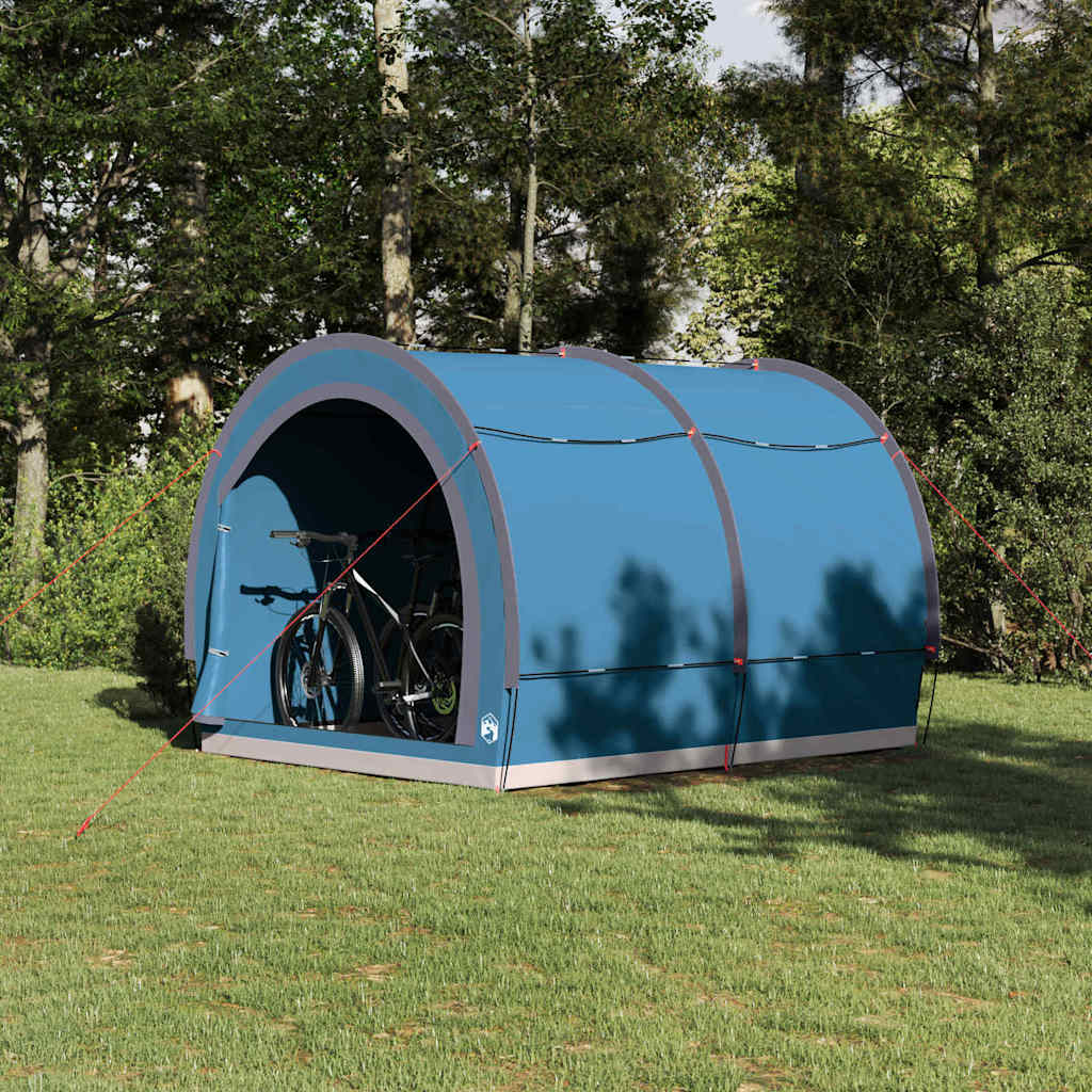 Tenda porta biciclette con tetto Blu 256 x 222 x 182 cm