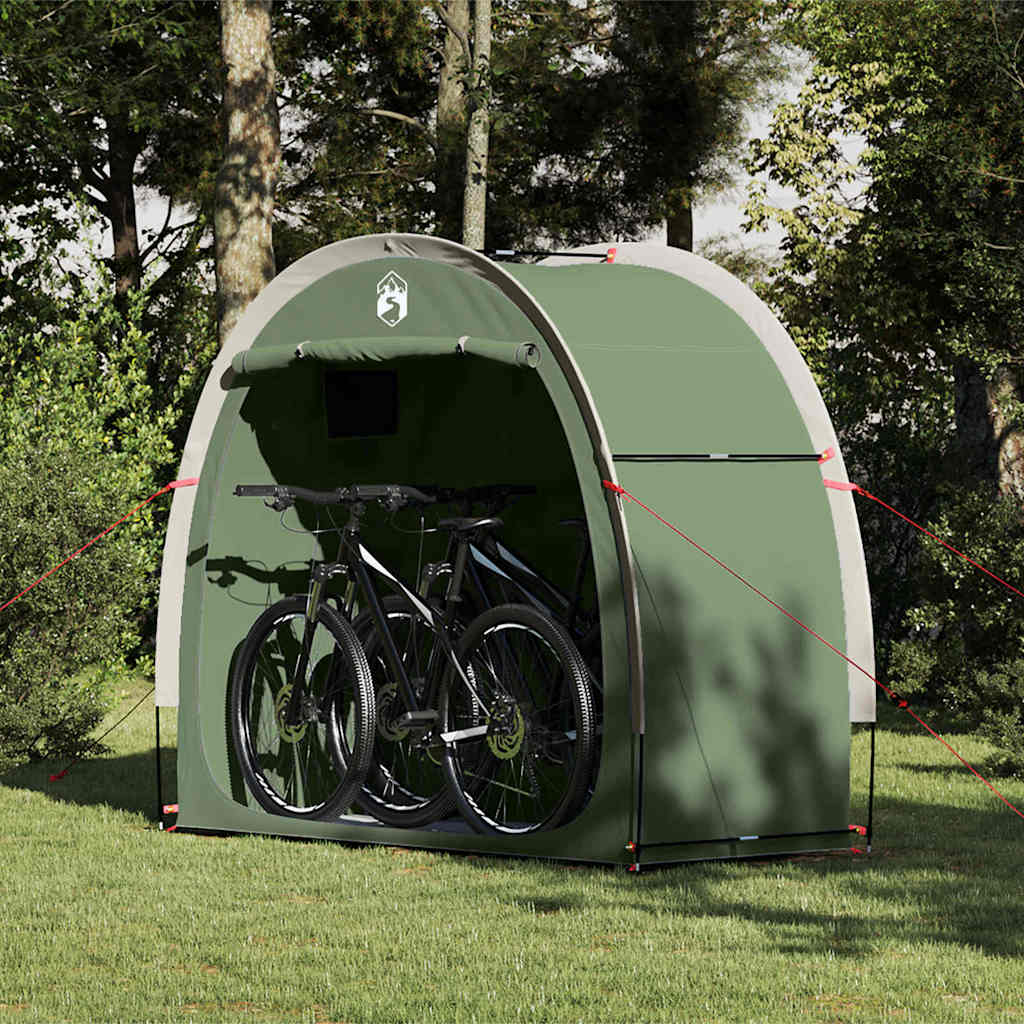 Tenda porta biciclette con tetto Verde 210 x 90 x 174 cm