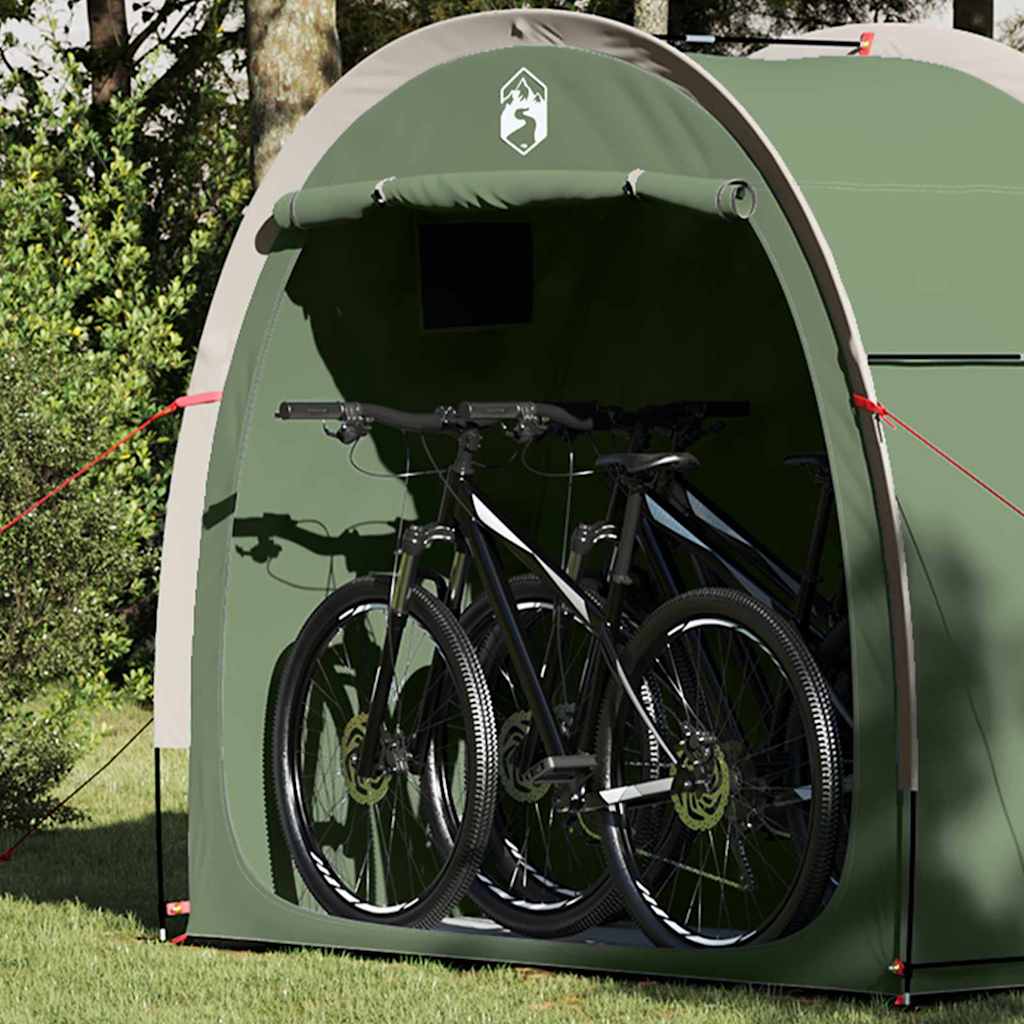 Tenda porta biciclette con tetto Verde 210 x 90 x 174 cm