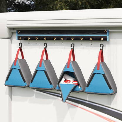 Sacchetto per Stoccaggio 4 pcs Grigio e Blu 24 x 16 x 24 cm