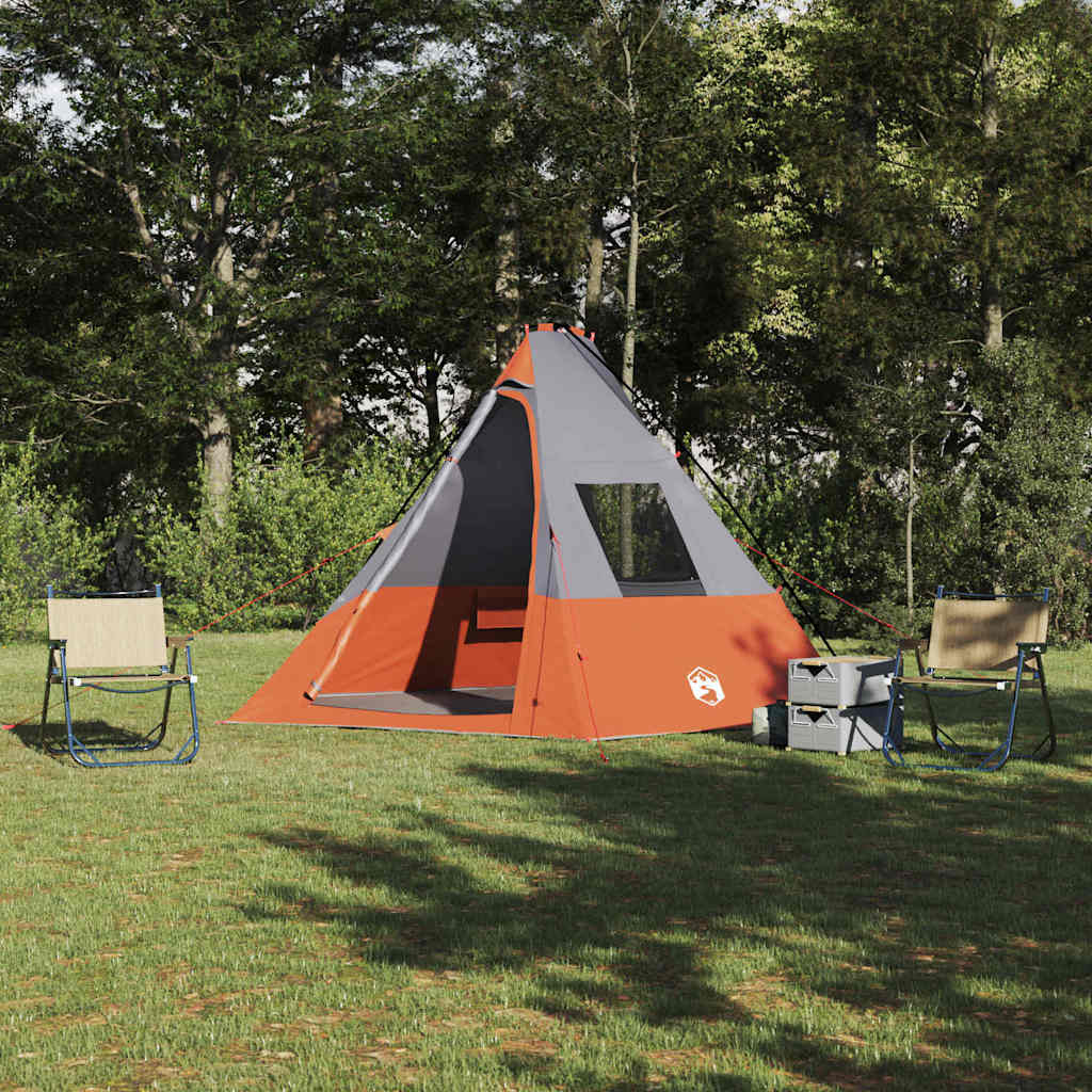 Tenda Tipi Grigio e arancione 383 x 338 x 217 cm taffetÃ 