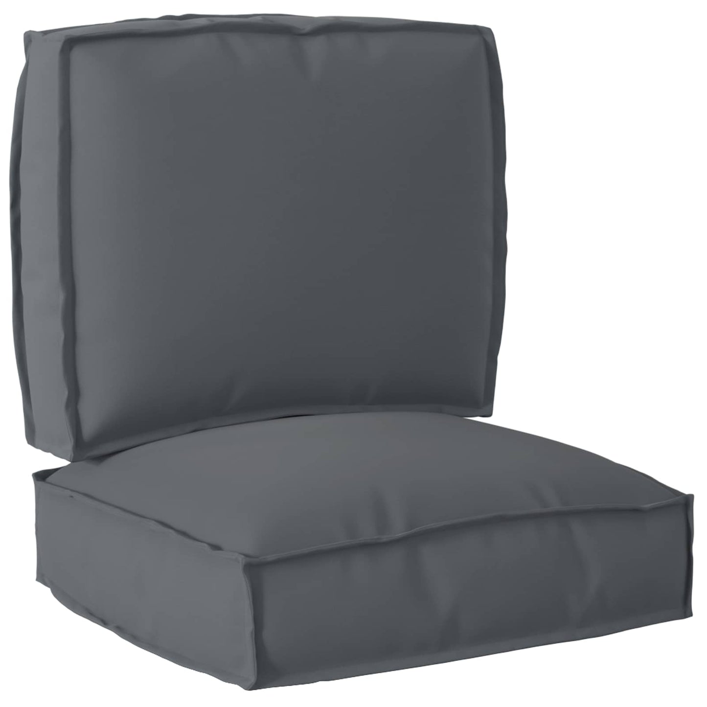 Set di Cuscini per Pallet 2 pcs Antracite Tessuto Oxford