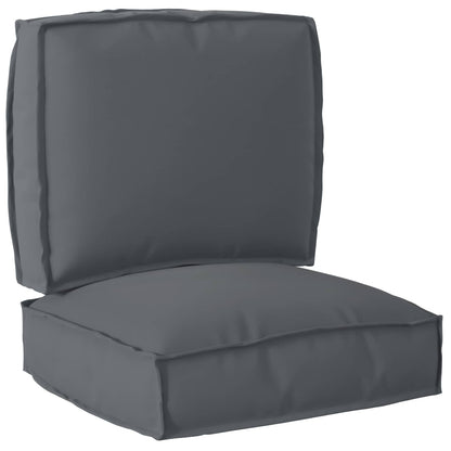 Set di Cuscini per Pallet 2 pcs Antracite Tessuto Oxford