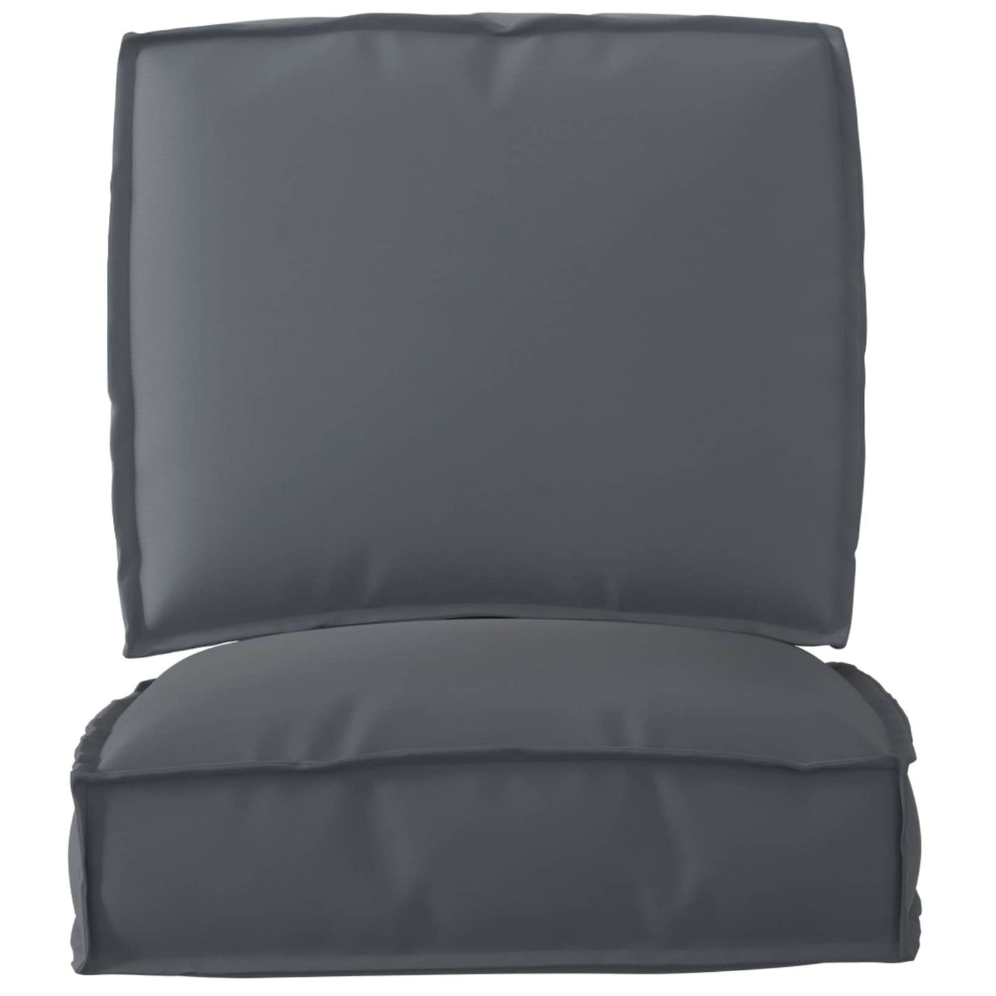 Set di Cuscini per Pallet 2 pcs Antracite Tessuto Oxford
