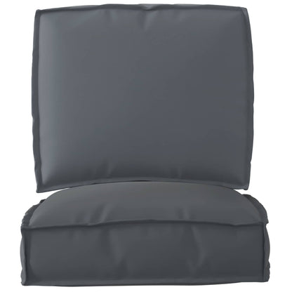 Set di Cuscini per Pallet 2 pcs Antracite Tessuto Oxford