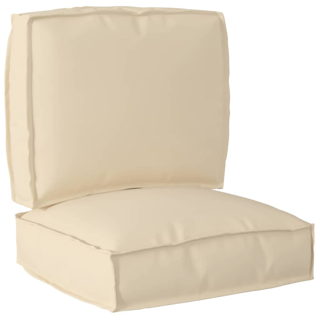 Set di Cuscini per Pallet 2 pcs Beige Tessuto Oxford