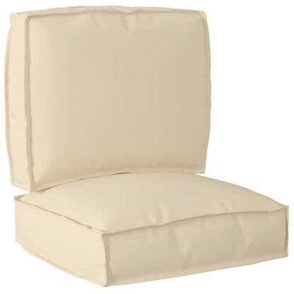 Set di Cuscini per Pallet 2 pcs Beige Tessuto Oxford