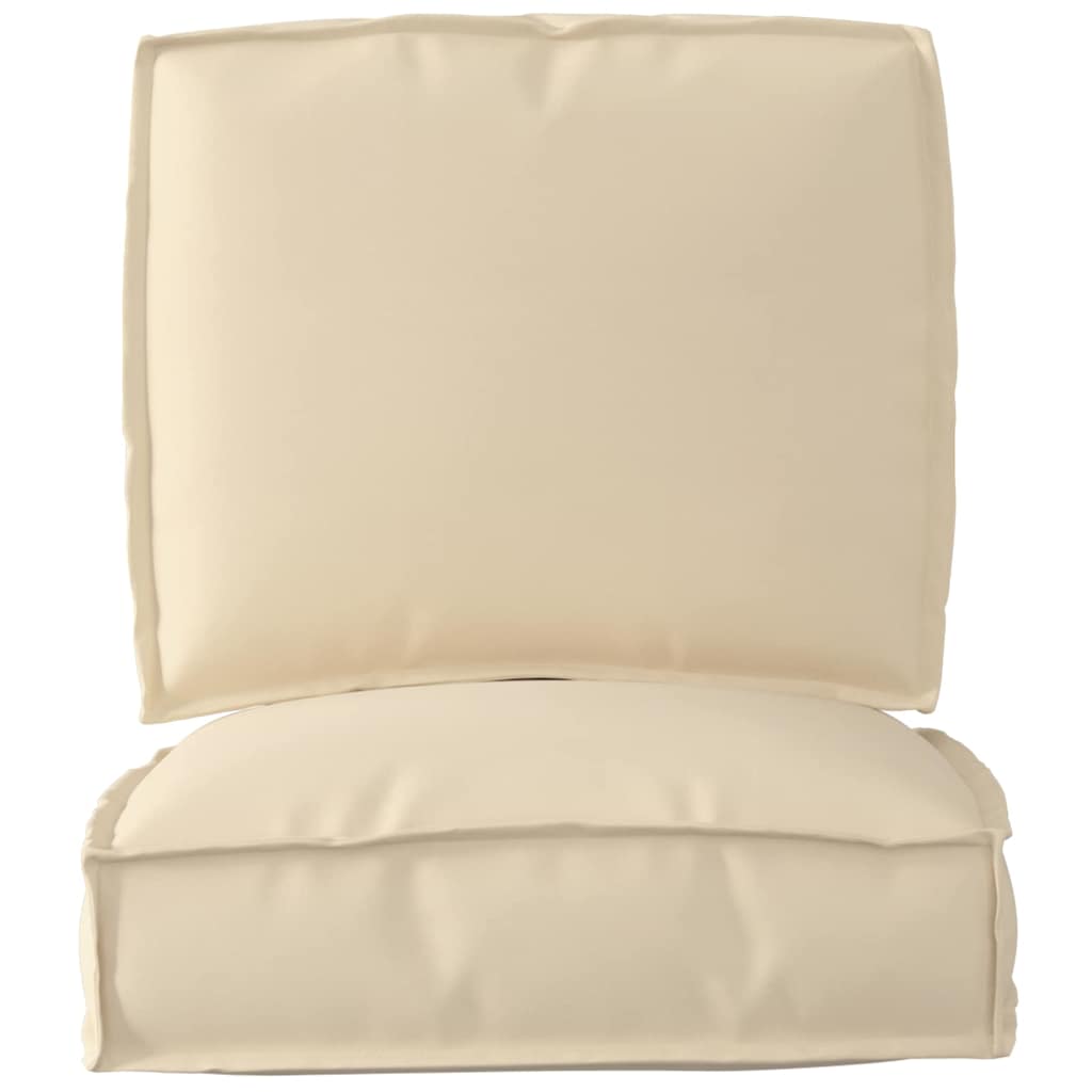 Set di Cuscini per Pallet 2 pcs Beige Tessuto Oxford